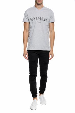 T-shirt with a printed logo, zdjęcie 2 T-shirt with a printed logo od Balmain